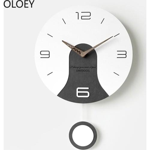 Creative Large Wall Clock Wood Swing Bird Clocks Wall Home Decor Living Room Art Restaurant Nordic Cartoon Wall Colck Kitchen