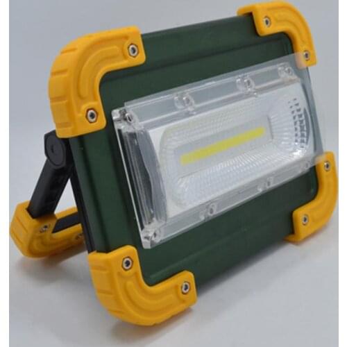 COB Camping Light Red And Blue Flashing Warning Light Searchlight Aluminum Alloy Charging 30w Flood Light 80000LM Brightness