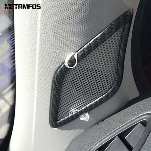 For MG Zs SUV 2017-2019 2020 Carbon Fiber Inner A Pillar Loudspeaker Stereo Audio Speaker Cover Trim Accessories Car Styling