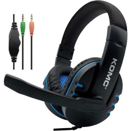 KOMC K4 Headset Wired Headphones Microphone Mic Volume Control for MAC/ PC 3.5mm Earphone