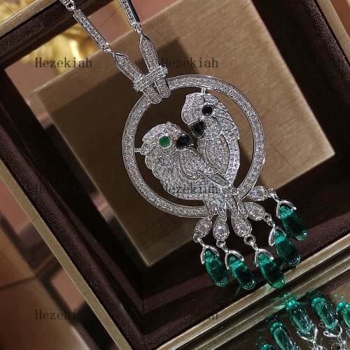Hezekiah luxury parrot necklace High quality luxury ladies necklace Dance party Ladies and ladies Temperament