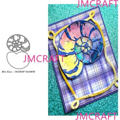 JMCRAFT 2021 Marine Life Shells #2 Metal Cutting Die For Scrapbooking Practice Hands-on DIY Album Card Handmade Tool