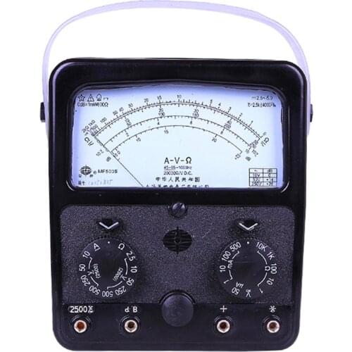 MF500 Analog Multimeter Volt Ampere Ohm Meter 2500v 20hm 500ma