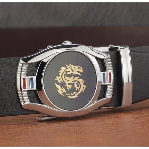 Designer belts Chinese dragon Automatic Buckle High Quality men genuine leather balck formal young men fashion ceinture homme