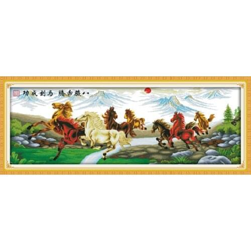 Wishing you every success(6) cross stitch kit cartoon canvas stitching embroidery DIY handmade needlework