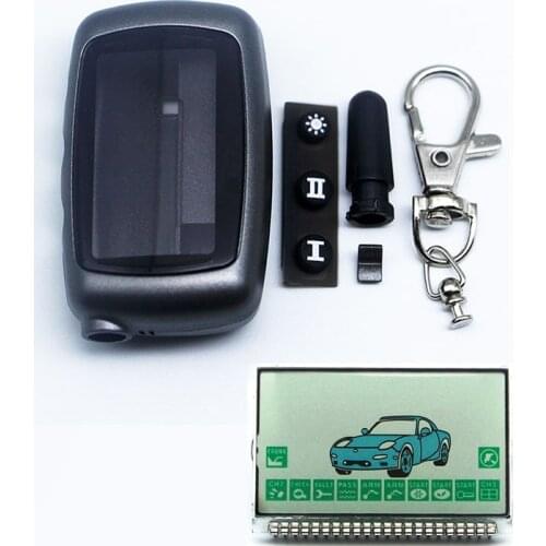 New A9 lcd display+ Starline A9 Keychain case for Starline A9 lcd two way car remote controller auto alarm Key Fob Chain