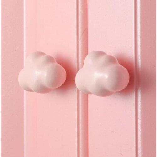 Original Lovely Cloud Ceramic Handle with Hardware Handle Nordic Style Childrens Room Wardrobe Door Drawer Home Drawer Pulls
