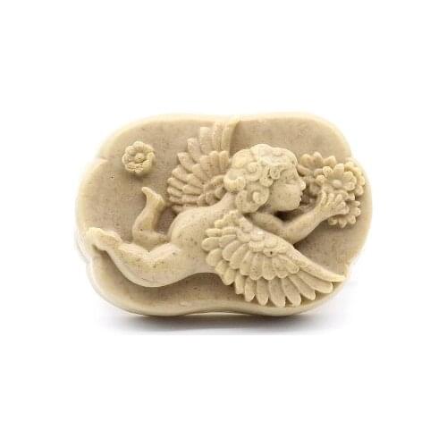 Rectangular Soap Molds Silicone Soap Mold Craft Molds DIY Handmade Mold PRZY Flying Angel with Wings Hold Flower Moulds 001