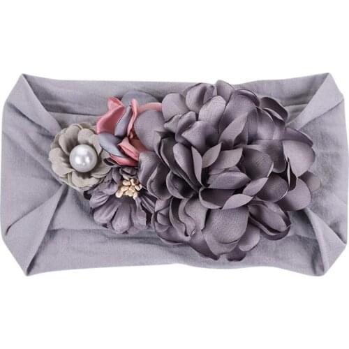 Infant Girls Mesh Silk Stitching Flower Princess Headband Hair Band Hairwear Accessories