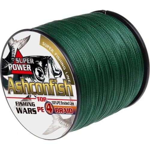 Super power 500m 6LB-100LB green Braided Fishing Line PE Strong Multifilament Line Carp Fishing freshwater and Saltwater rope