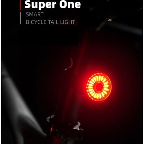 Smart Sensor USB Bike Tail Light Rechargeable Led Bicycle Seatpost Saddle Rear Light Night Cycling Taillight with Mount Brackets