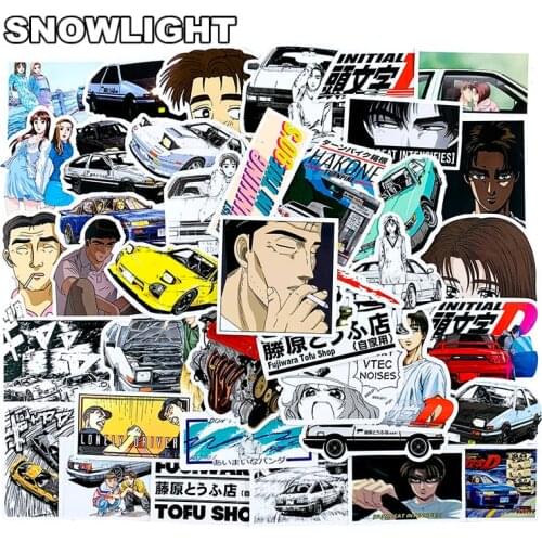10/50pcs/set Initial D Cartoon Racing Anime Tv Waterproof Graffiti Stickers For Laptop Motorcycle Luggage Skateboard
