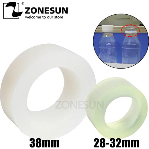 ZONESUN Capping Machine Chuck Rubber Mat for Capper 28-32mm 38mm Round Plastic Bottle with Security Ring Silicone Capping Chuck