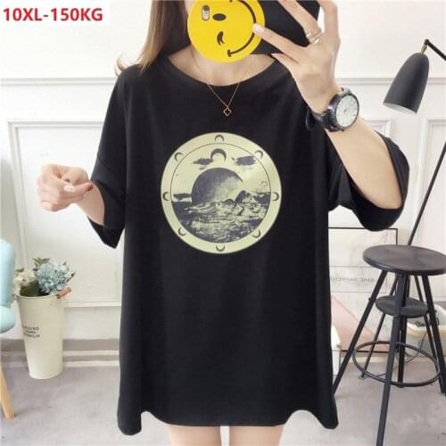 Plus size 8XL 10XL home loose t-shirts short sleeve women summer cheap big sale tees print tshirt oversize geometric tshirt 60