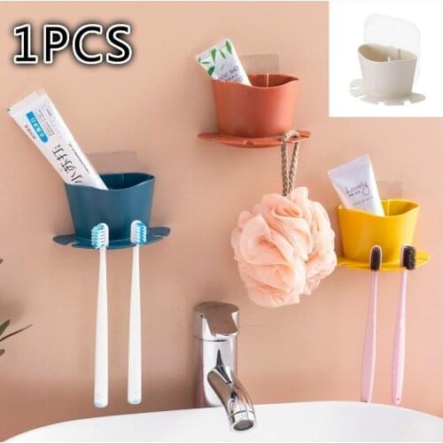 1PCS/Punch-free Razor Storage Rack Bathroom Wall Hanging Brushing Tooth Washing Toothbrush Holder Rack
