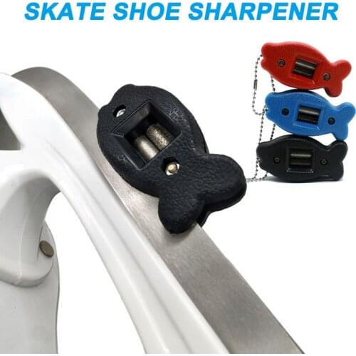 1pcs Ice Skating Blades Sharpener Diamond Hand Held Skate Sharpening Little Fish Shape PAK55