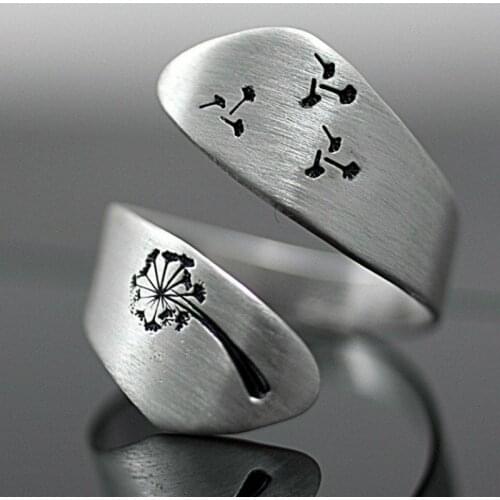 2021 Simple Exquisite Tree Geometric Rings for Women Men Hand Drawn Winding Wedding Band Anniversary Party