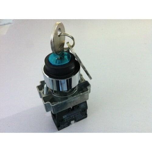 4Pcs/Lot XB2-BG21 2 Position 1 NO Normally Open 1 N/O Locked Maintained Key Operated Selector Switch Brand New