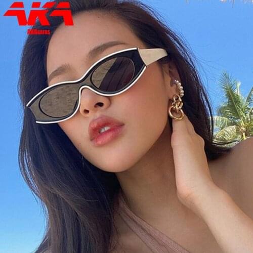 AKAgafas 2021 Cat Eye Sunglasses Women Vintage Small Sun Glasses for Women/Men Brand Luxury Eyeglasses Women/Men Gafas De Sol