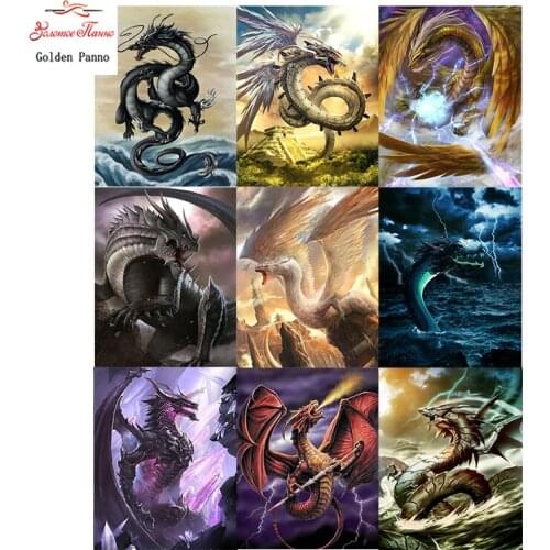 Golden panno,5D,diy diamond embroidery,Full,square,Diamond Painting,Cross Stitch,3D,diamond,Mosaic,christmas,dragon 0203