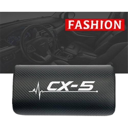 Car neck pillows both side pu leather single headrest case for Mazda CX5 CX-5 2017 2018 2019 Accessories Car Styling