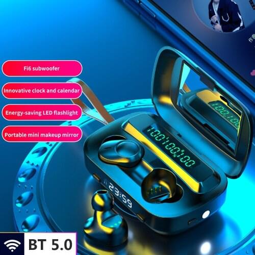 M13 Wireless Bluetooth Headphone TWS Earphones 9D Stereo Sport Headset Noise Reduction Handsfree Earbuds with Mic for SmartPhone