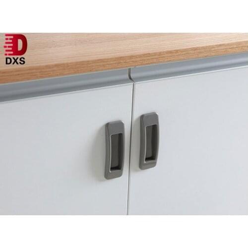 DXS 1 Pair 11mm*3mm Paste Handle Home ABS Glass Window Sliding Door Push Pull Auxiliary Handle Knobs Interior Doors Handles