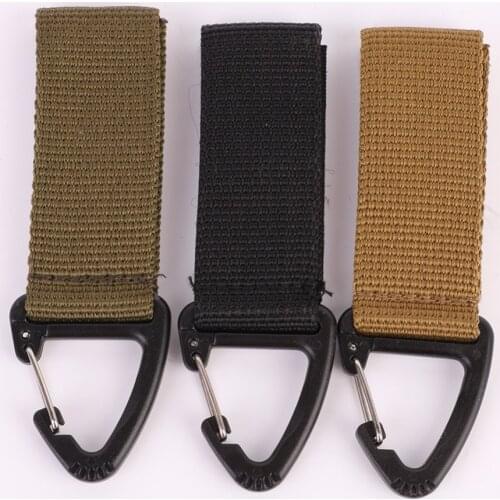 EDC Military Nylon Clips Keychain Clasp Climbing Camping Quickdraws Hunting Key Carabiners Clips Outdoor Sportswear