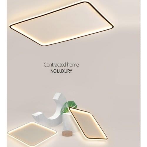 Minimalism Round/Square Ceiling Lights For Living Room Bedroom Kitchen Black/White Modern Ceiling Lamp plafonnier led Fixtures