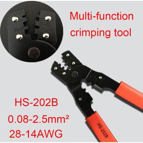 Multi-function crimping plier HS-202B Bare terminal crimping tool 454A 454T press plier