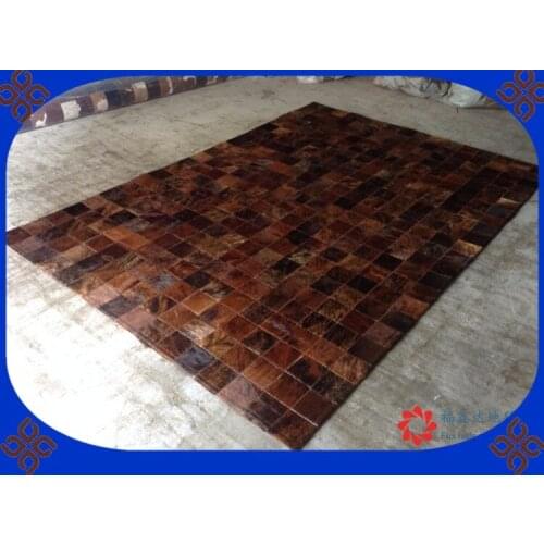 Fashionable art carpet 100% natural genuine cowhide leather persian rugs