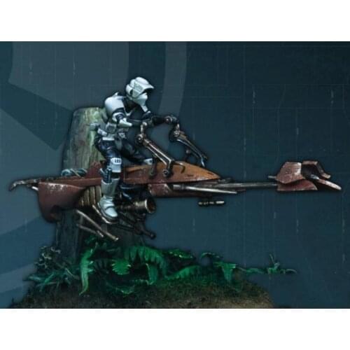 33mm Assembly Resin Figure Kit Soldier with Plane