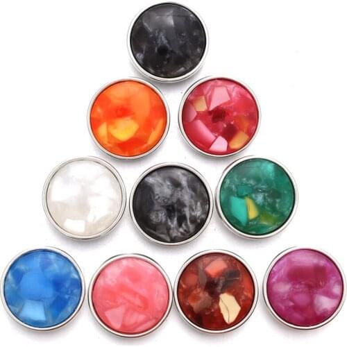 10pcs/lot Mixed 18mm Snap Buttons Jewelry Round Buttons Snaps Charms Fit Snap Jewelry For Women ZD067