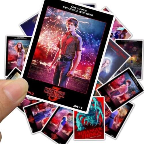 25-50Pcs/Lot Newly TV Series Stranger Things 3 Stickers For Laptop Motorcycle Skateboard Luggage Decal Toy DIY Sticker Gift