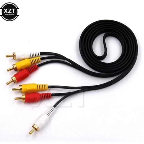 Newest 1.5M 3M 5M 10M 15M Gold Plated 3 RCA Composite Male to Male Audio/Video AV Cable For Hi-Fi Video DVD CD Player
