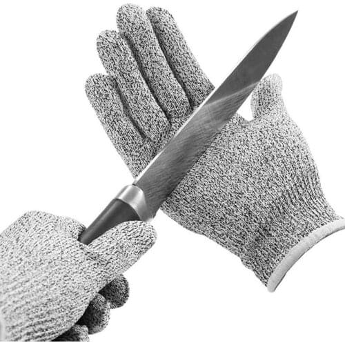 Cut Resistent Gloves Level 5 Protection Anti-cut Golve Gray HPPE Wearable Durable Kitchen Winter Warm Safety Work Gloves