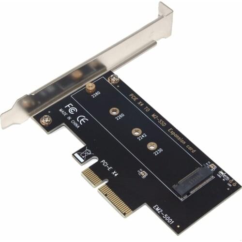 PCI-E X4 to NVMe M key M.2 NVMe SSD to PCI Express Adapter Card Support PCI-E 3.0 x4 2230 2242 2260 2280 Size M.2 SSD Riser Card