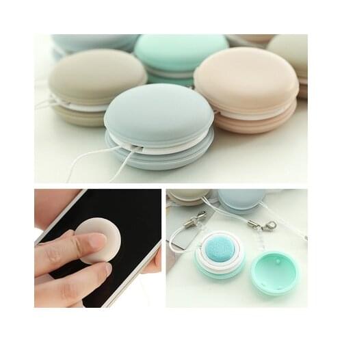Candy Color Romantic Macaron Shape Cleaning Cloth Mobile Phone Screen Wipe Glasses SLR Cleaning Multifunction Cleaning Tools