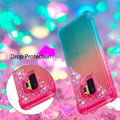 S9 Cute Cartoon Winnie Pooh Stitch Mickey Minnie Glitter Liquid quicksand Case For Samsung Galaxy S9 Stitch fornite Cover