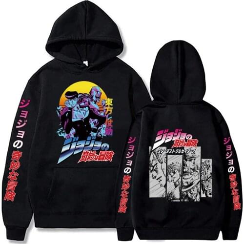 Anime Jojos Bizarre Adventure Cosplay Cloak Hoodies Sweatshirts Streetwear for Women/men