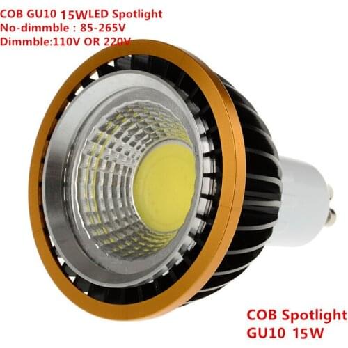 10PCS Newest 15WCOB dimmable PAR20 LED Spot Bulb Lamp Light GU10 WarmWhite/Cool White/White Led Spotlight Downlight Lighting