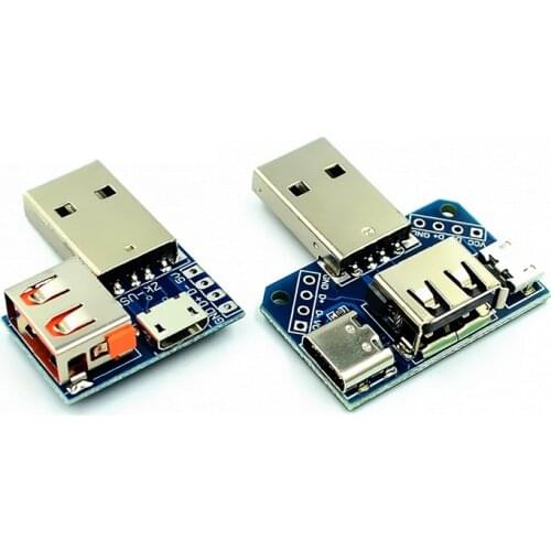 USB Head Switchboard Male USB Connector to Type-c Micro Female USB 2.54-4P transfer test board USB adapter plate XY-USB4