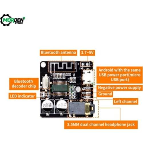 VHM-314 Car Bluetooth Audio Receiver Board Bluetooth 5.0 mp3 Lossless Decoder Board Stereo Music Module