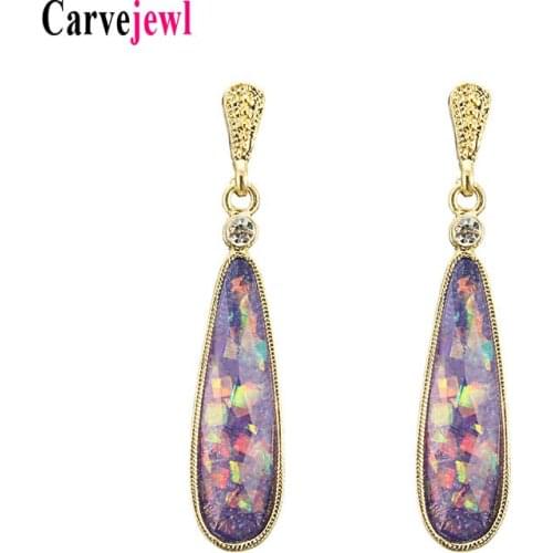Carvejewl Drop dangle earrings cute romantic tear drop resin rhinestone earrings women girl fashion jewelry new Korean earrings