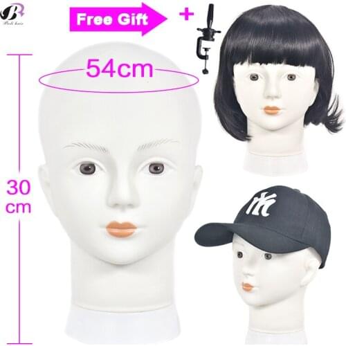 Female Soft PVC Mannequin Head For Wig Making Hat Wig Headset Scarf Ornaments Display Wig Head With Stand