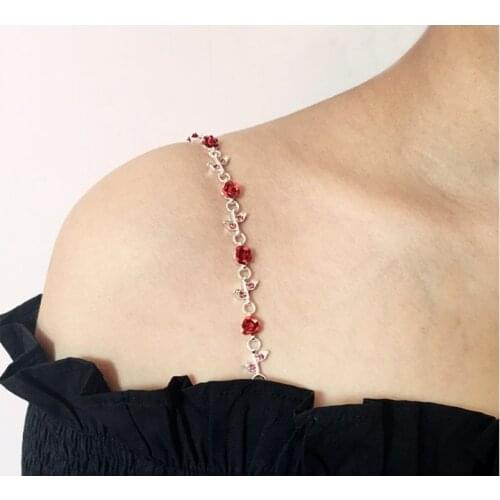 Wedding Party Rose Bra Straps Women Intimate Shoulder Straps for Bra Accessories Decorative Underwear Belt