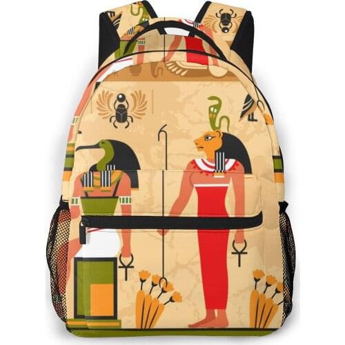 Women Backpack with Multiple Using Women Backpacks Colored Egypt Theme Female School Bag Girls Travel Bag