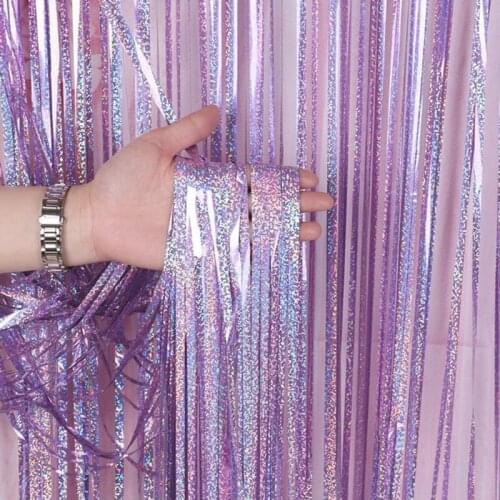 Gold Tinsel Fringe Foil Curtain Party Backdrop Curtains Adult Anniversary Decor Glitter Birthday Wedding Decoration