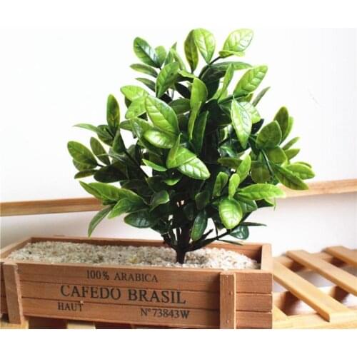 1 Bunch ArtificialArtificial Plastic Tree Branch For Christmas Wedding Decoration Flower Small Leaves Plant Faux Foliage