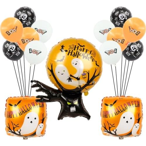 1set Halloween Pumpkin Ghost Balloons Decorations Spider Foil Balloons Inflatable Toys Bat Globos Halloween Party Supplies
